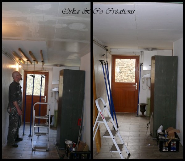 Rénovation d'un plafond bas et astuce déco - Oska & Co Créations
