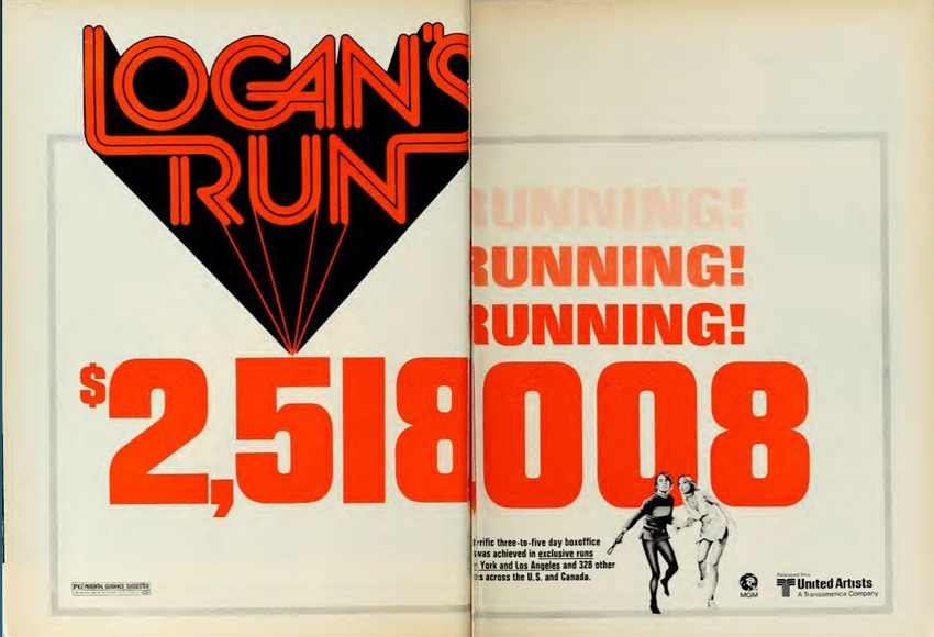 LOGAN'S RUN BOX OFFICE USA 1976