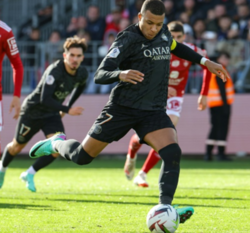 Kylian Mbappé en action lors d’un match