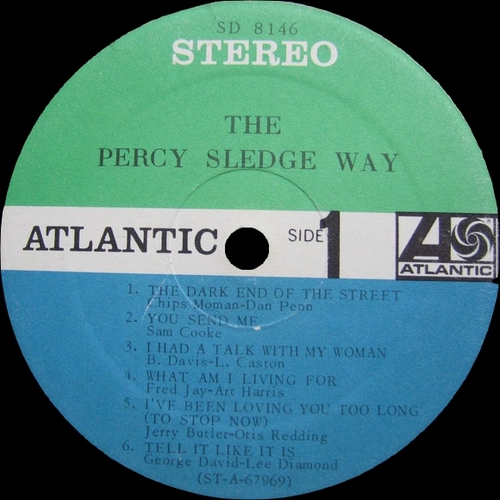 Percy Sledge : Album " The Percy Sledge Way " Atlantic Records SD 8146 [ US ]