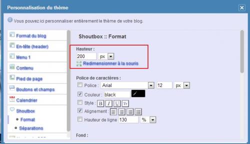 Déplacer le Shoutbox en haut ou en bas de page