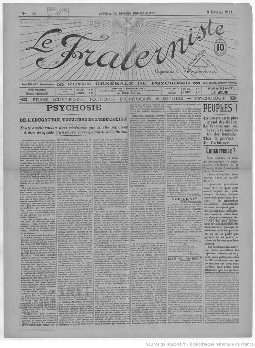 Le Fraterniste (9 février 1911)