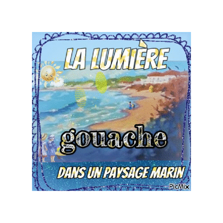 Dessin et peinture - vidéo 3685 : Comment redonner de la lumière à une scène de plage ? (tuto et démo) - gouache.