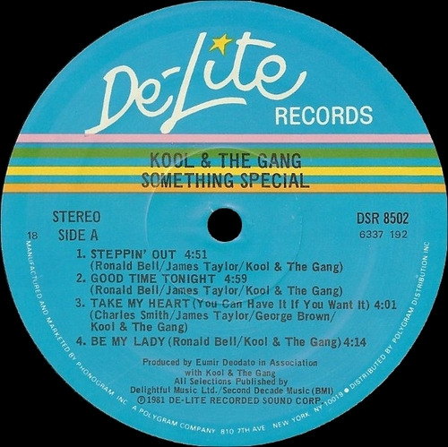 Kool & The Gang : Album " Something Special " De-Lite Records DSR 8502 [ US ]