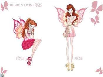 Bloom ribbon twist poses fairy couture