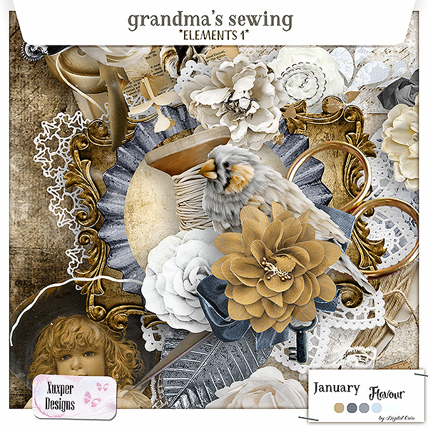 Grandma's sewing Eléments 1 de Xuxper designs