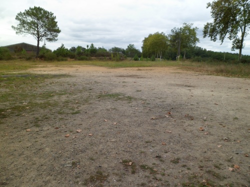 Le terrain et le hangar dans les Landes