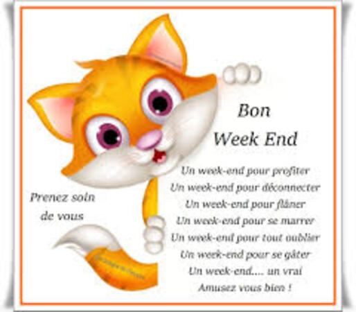 bonne fin de semaine mes amies et amis 