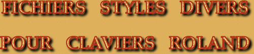 STYLES DIVERS CLAVIERS ROLAND SÉRIE 9851