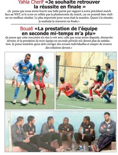Mercredi 09.04.2014 à Hennaya Amical WAT-MCA 2-1