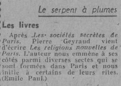 Pierre Geyraud - Les Religions Nouvelles de Paris (1939)
