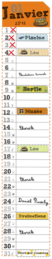 Calendrier d'anniversaire – Calendrier perpétuel pour anniversaires – 30 x  42 cm – sans année (FRANCAIS) : : Fournitures de bureau