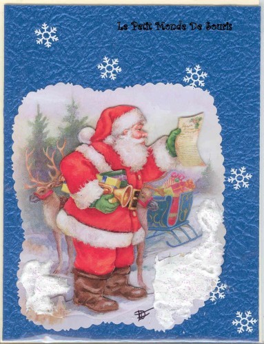 carte 3d motif Père-Noël 