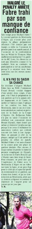 Dimanche 6.04.2014 stade Akid Lotfi  Amical WAT-MCA 3-1