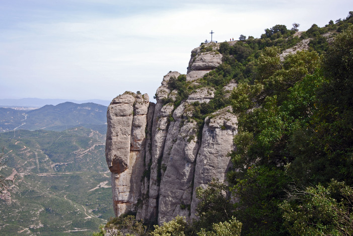 Catalogne - Monastère de Montserrat - Le calvaire près de l'ermitage de San Miguel