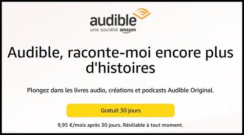 Vous connaissez AUDIBLE?