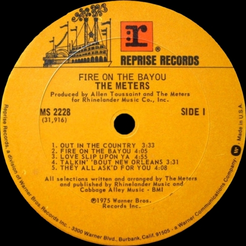 The Meters : Album " Fire On The Bayou " Reprise Records MS 2228 [ US ]