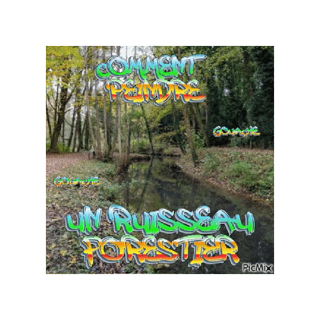 Dessin et peinture - vidéo 4111 : Comment peindre un ruisseau forestier ? - gouache.