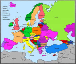 Apprends à situer la France et la Bulgarie en Europe