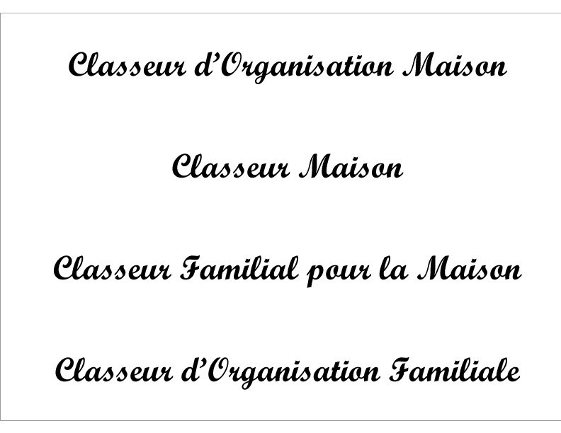 Le classeur maison - (page 2) - Mademoiselle s'organise