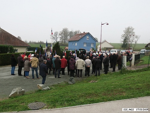 * cérémonie du 75ème anniversaire de la Libération, à la Stèle du 4ème Choc de Cluny, à Frahier-Les-Barres.