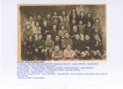 Classes de BEAULIEU.... 1892 à 1952