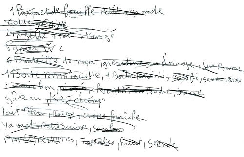 Liste de courses Liste de courses