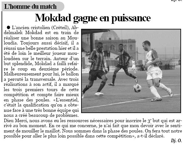 Samedi 7.5.2011 MCA-Grupo Sportivo Interclube 3-2 Au Forceps