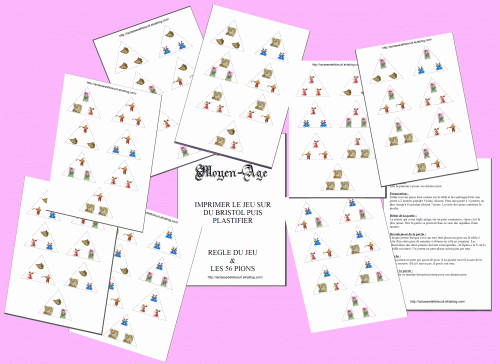 Triomino sur le th&egrave;me du Moyen-&Acirc;ge