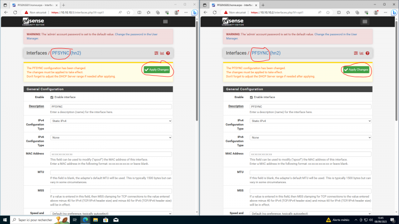 Cluster de Pfsense (VIP CARP)