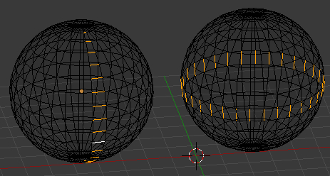 Sélectionner les boucles faites de petits bouts de edge
