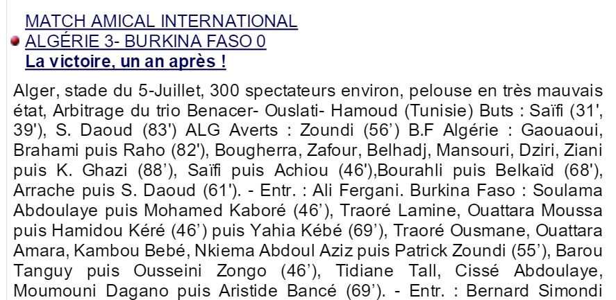 Amical EN-Burkina Faoo 3-0