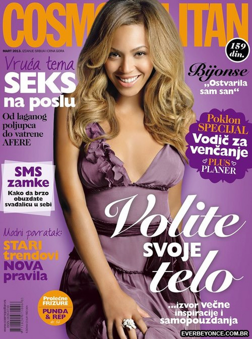 Beyoncé fera la couverture du magazine Cosmopolitan, de Mars, en Serbie!