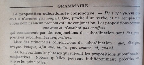 C / La proposition subordonnée conjonctive