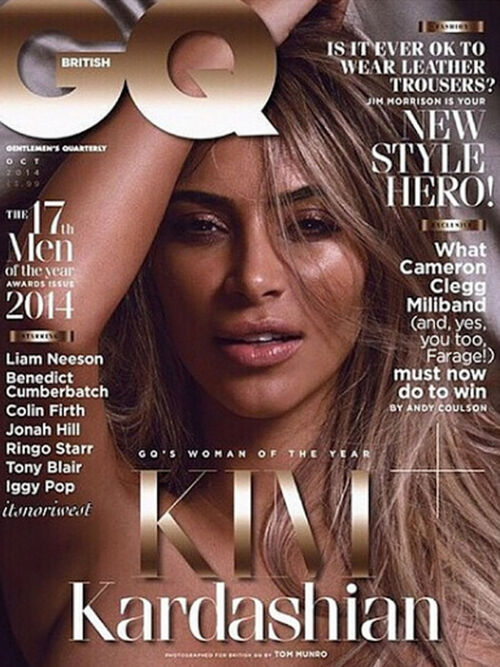 Kim Kardashian pose nue pour GQ Angleterre