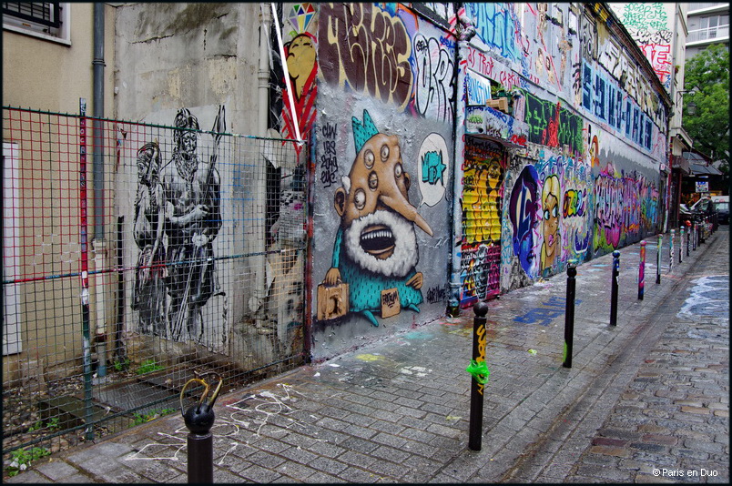 Street-Art rue Desnoyez - Quartier de Belleville
