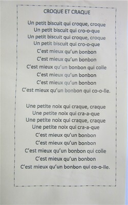 Cahier de chansons et comptines ( septembre à décembre 2020 )