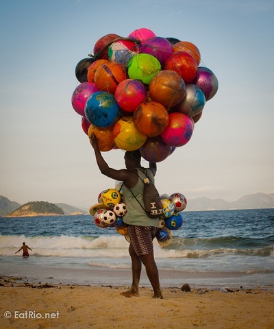 season balloons brazil along beach 