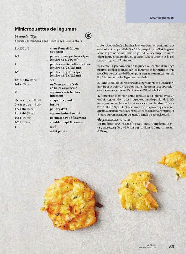 Recettes 16:  Accompagnements (18 pages)