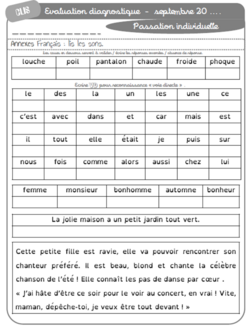 Evaluations diagnostiques