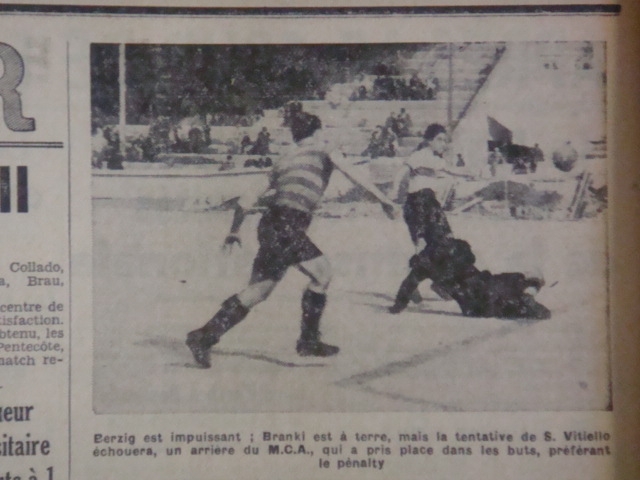 9.4.1939 match en retard gallia-mca 3-2 branki en difficulté