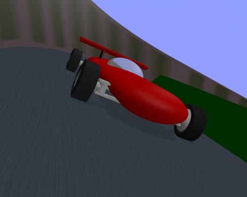 Une voiture de course filant à 200 à l'heure