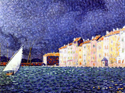Paul Signac : orage à Saint Tropez 