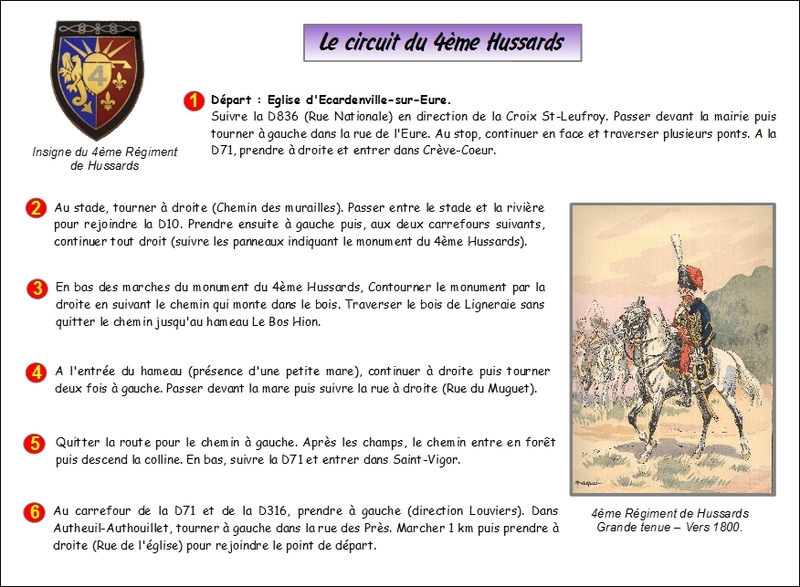 Le circuit de 4ème Hussards