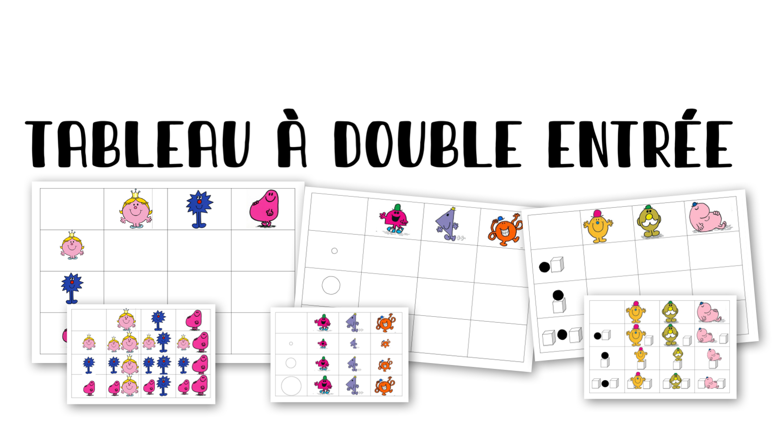 Tableau à Double Entrée Exercices Le tableau à double entrée - P1/CP - Lencrecool