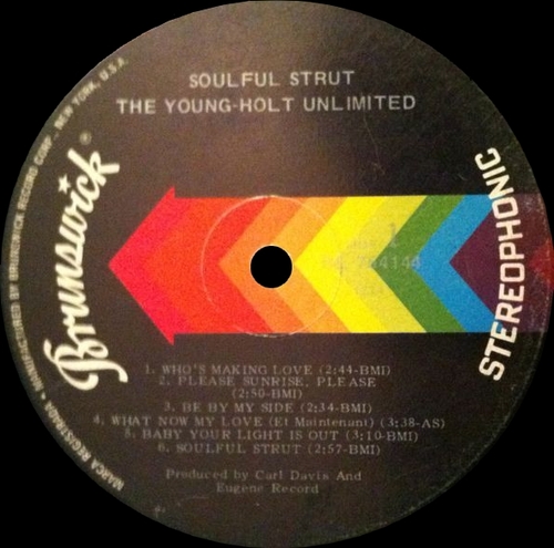The Young-Holt Unlimited : Album " Soulful Strut " Brunswick Records BL-754144 [ US ]