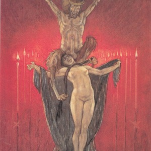 Félicien Rops    Le Calvaire (Les Sataniques)     1882