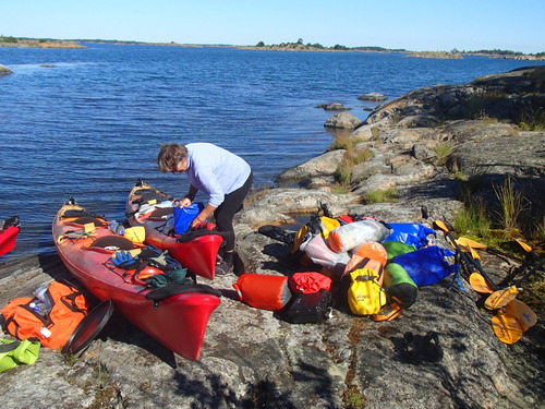 la suede en kayak de mer 