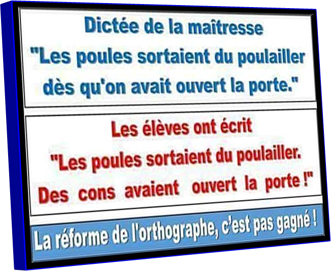 La réforme de l'orthographe (Humour)