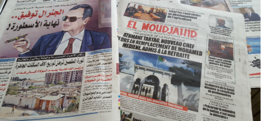 ©TSA La "démission" du général Toufik à la Une de la presse algérienne.